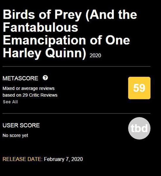 褒贬不一！电影《猛禽小队和哈莉·奎茵》口碑解禁