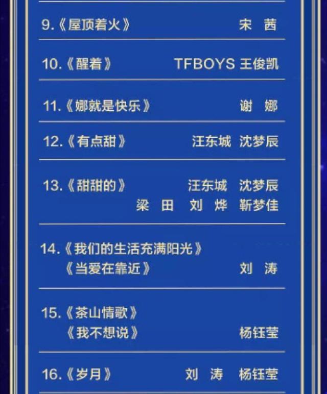 湖南卫视跨年演唱会节目单曝光！看看有没有你最爱的明星吧！