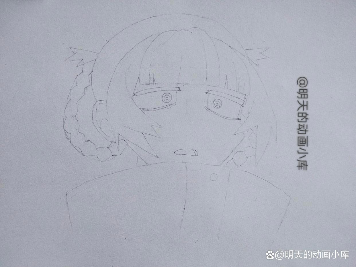 教你手绘动画《彻夜之歌》的女主角七草荠